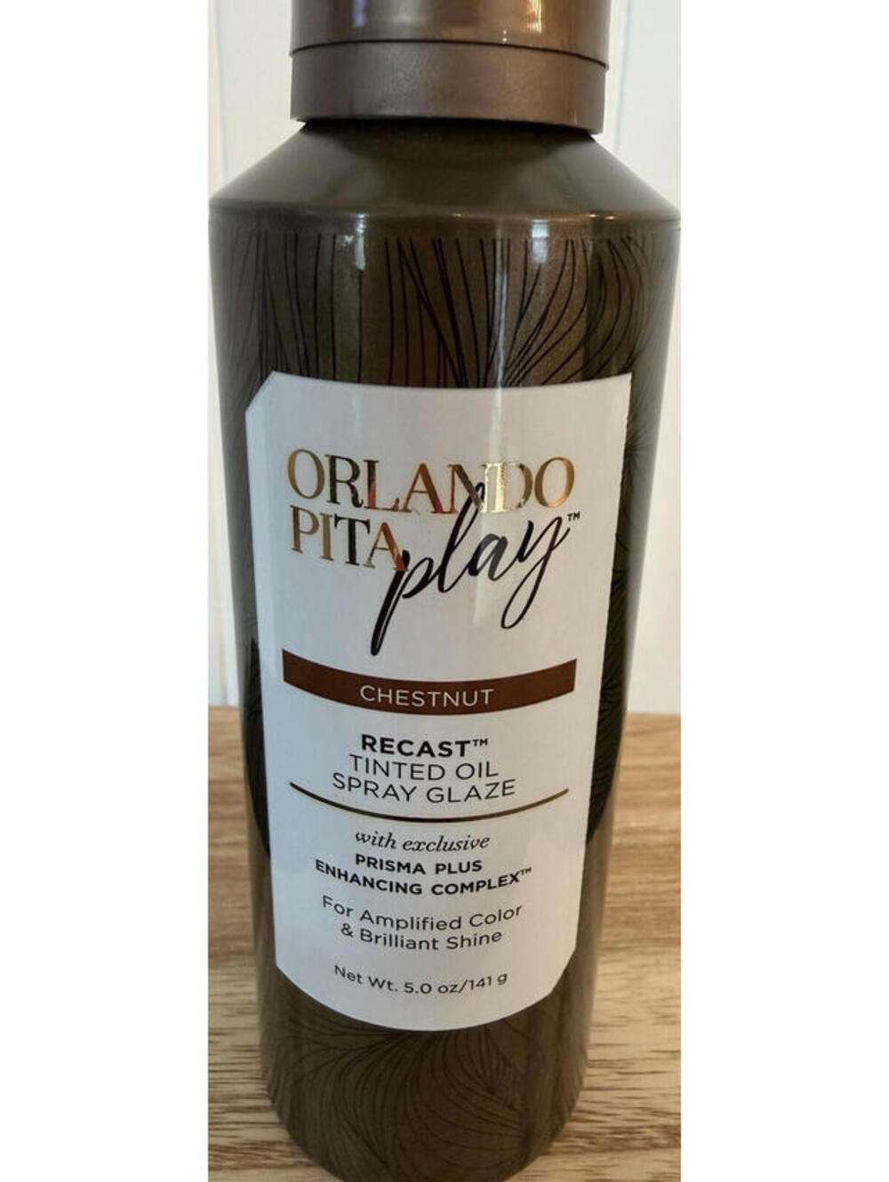 Orlando Pita Play Recast Tinted Oil Spray Glaze Chestnut 5oz Color Enhancer